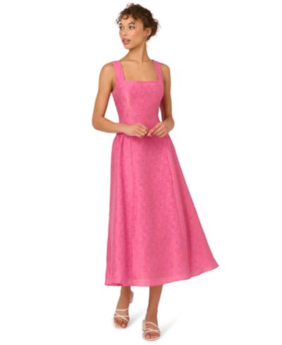 Adrianna Женское миди-платье Square Neck Textured Midi Dress