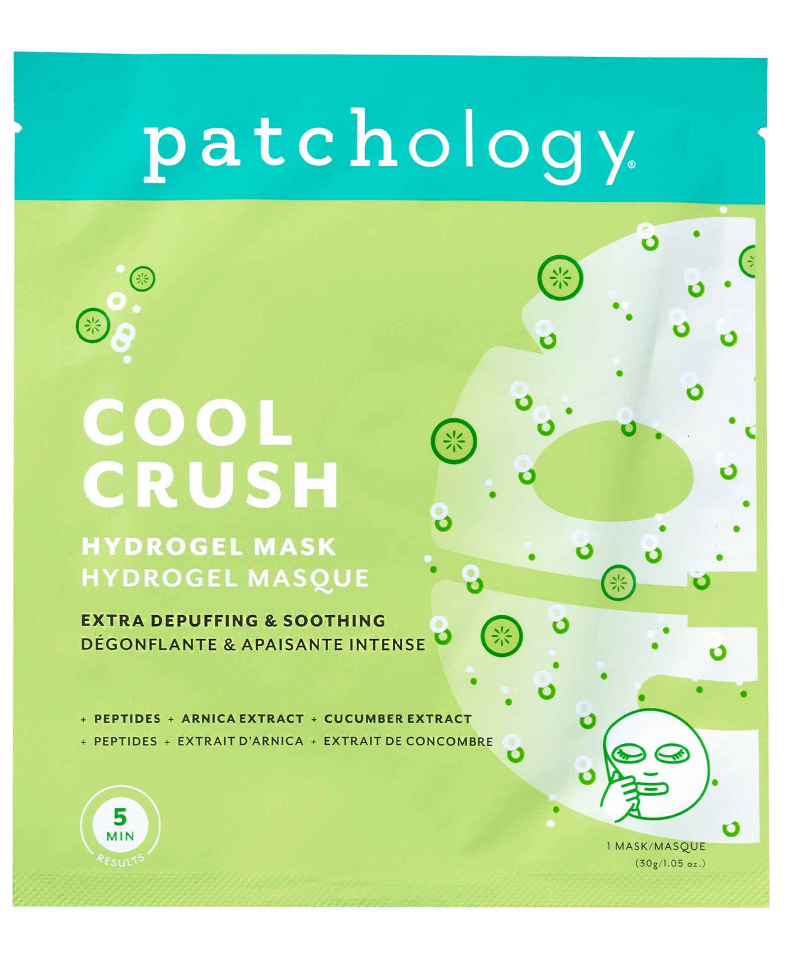 Patchology маска hydrogel cool crush chilled, 1.55 oz.