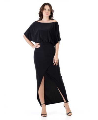 24seven Comfort Apparel женское платье макси с вырезом лодочкой и рукавами batwing