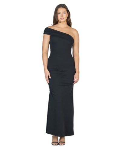 Женское платье 24seven Comfort Apparel Formal One Shoulder Rouched Mermaid Maxi Dress