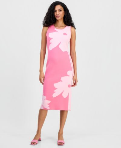 T Tahari Women's Sleeveless Sweater Dress