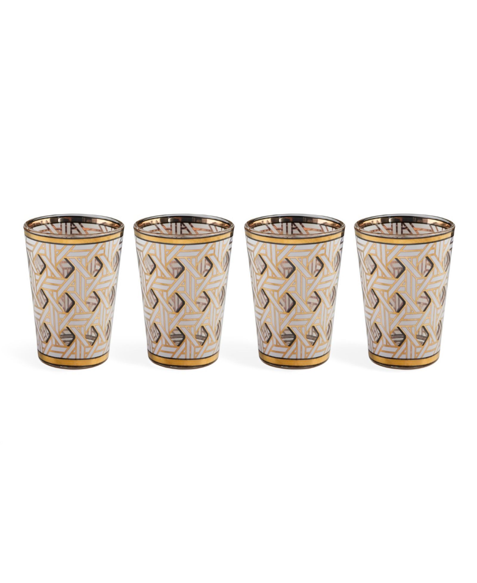 Jonathan Adler Basketweave 4-Pc. Glassware Set