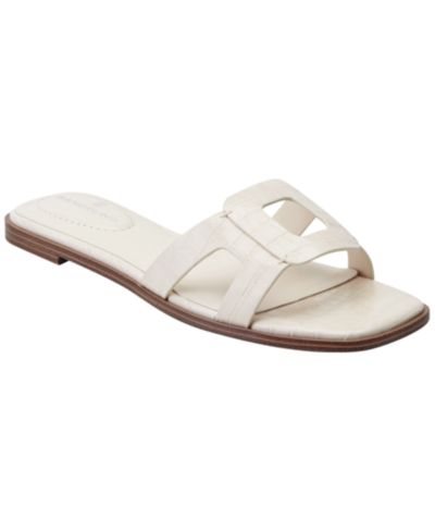 Bandolino Women's Vienma Square Toe Slide Flat Sandals