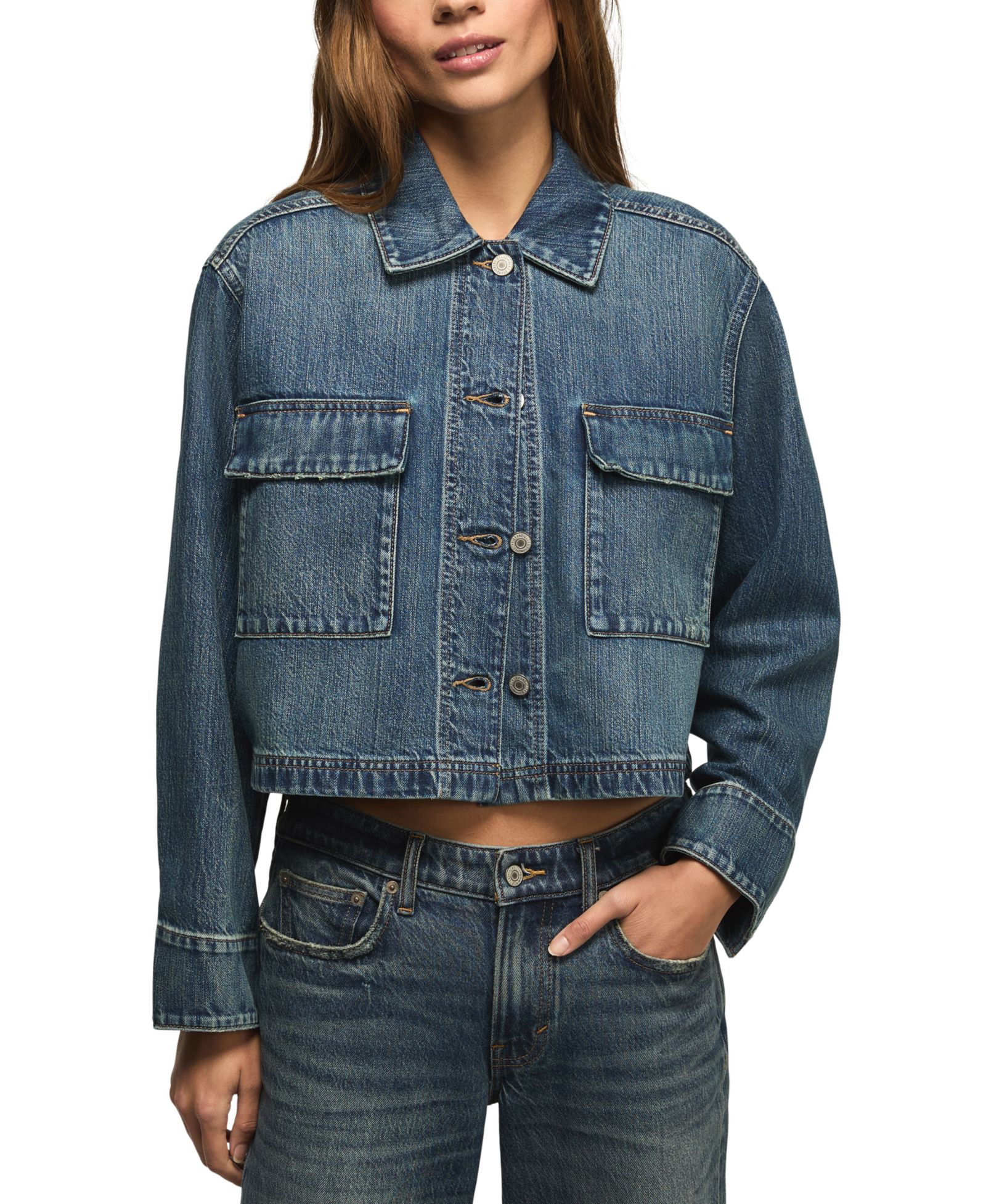 Lucky Brand Women's Denim Utility Long-Sleeve Jacket