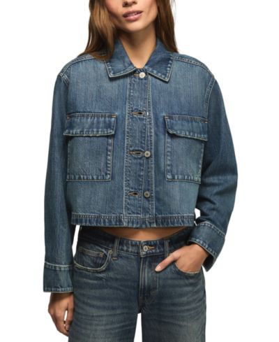 Женская джинсовая куртка Lucky Brand Utility с длинным рукавом