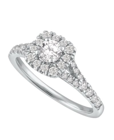 Macy's Diamond Halo Engagement Ring (3/4 ct. t.w.) in 14k White or Yellow Gold