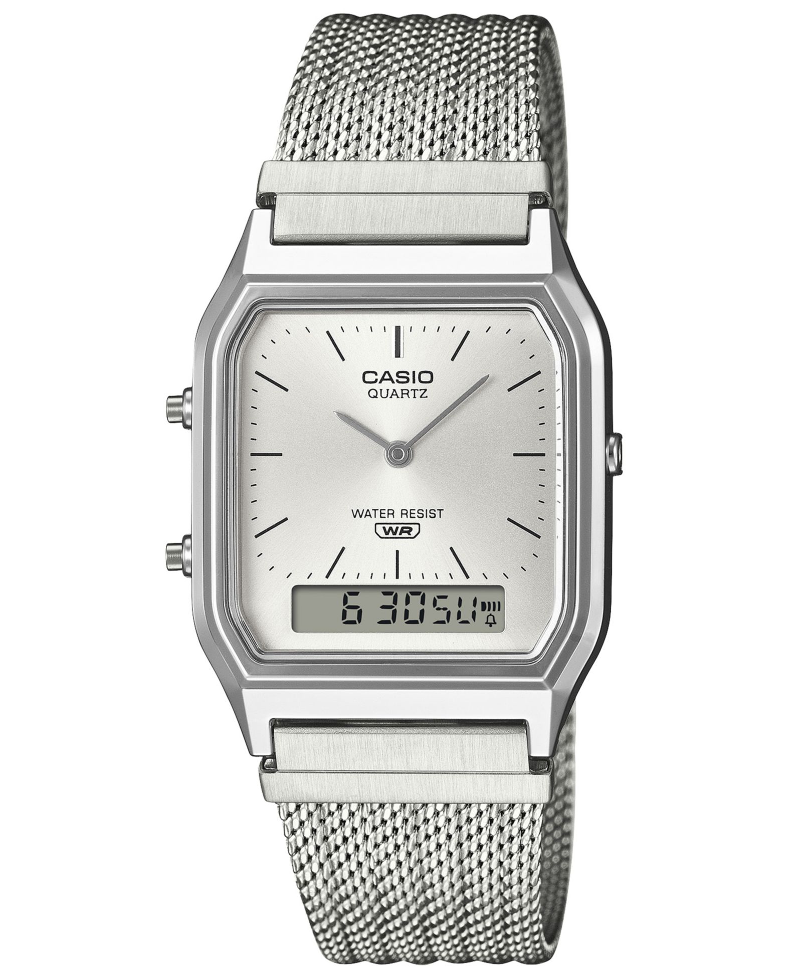 Часы Casio Unisex Japanese Quartz Silver-Tone 29.8mm