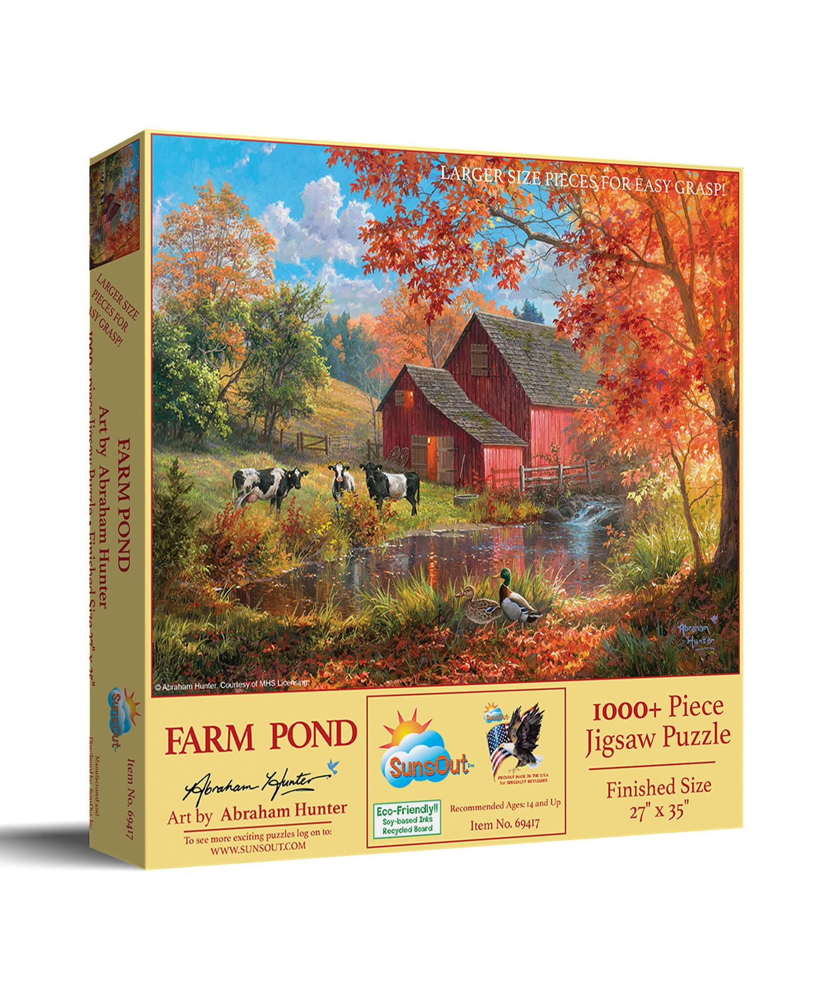 Пазл SunsOut Farm Pond 1000 piece Jigsaw Puzzle