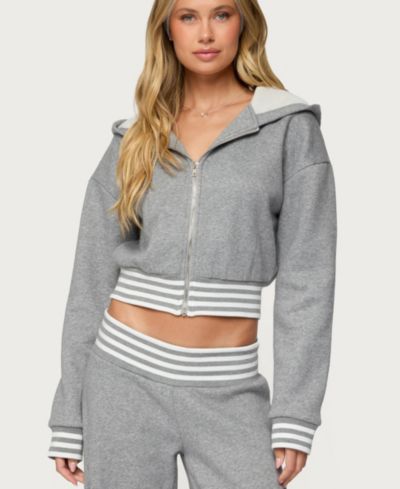 Женское худи Edikted Eloura Stripey Zip Up