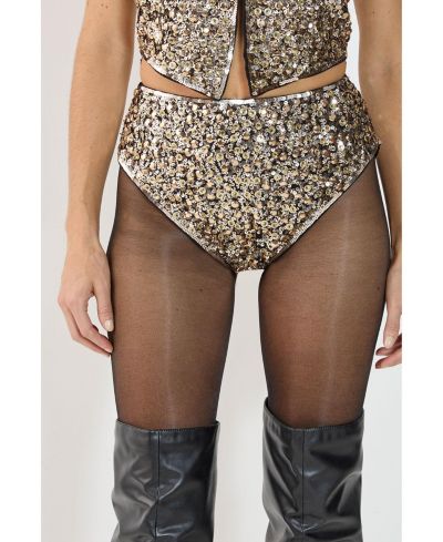 Nasty Gal Women's Cluster Hand Embellished Booty Shorts