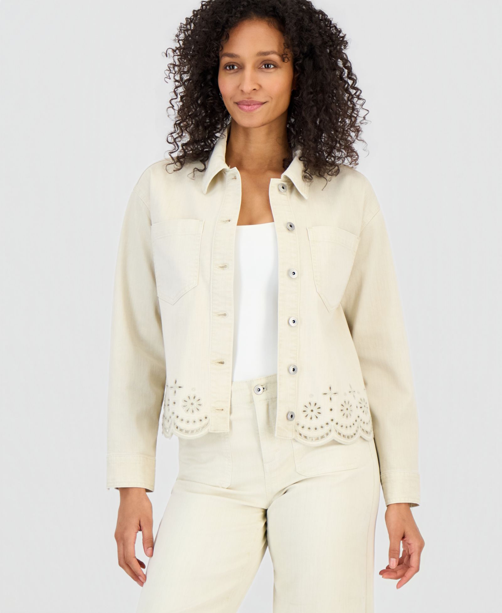 Шакет Style & Co Women's Cropped Embroidered