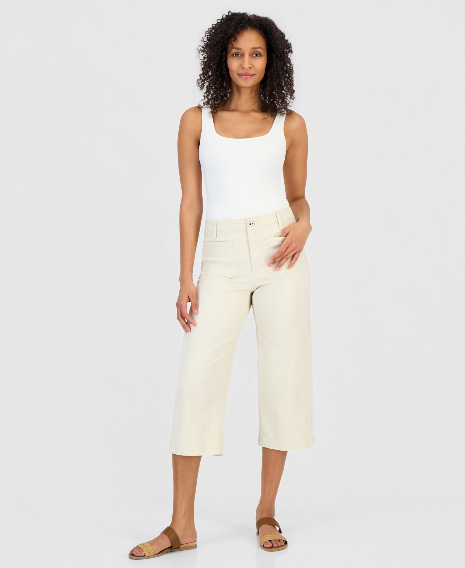 Женские джинсы Style & Co High-Rise Cropped Wide-Leg