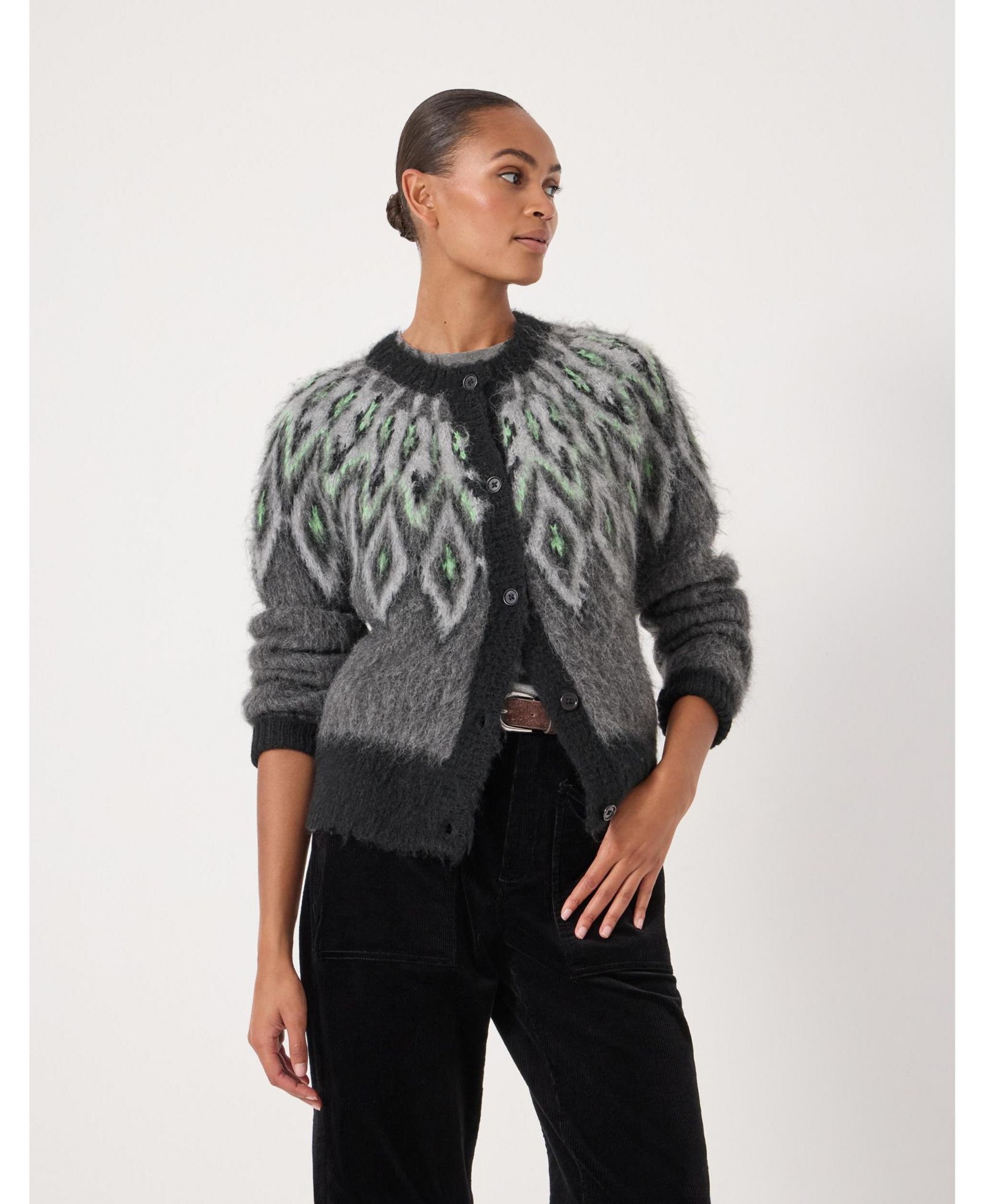 Hush Женский кардиган из смеси мохера Fair Isle