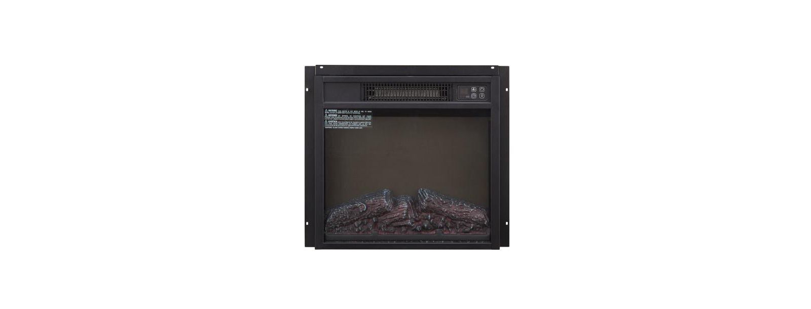 Электрический камин Flynama 18" 1400W с пультом управления, черный