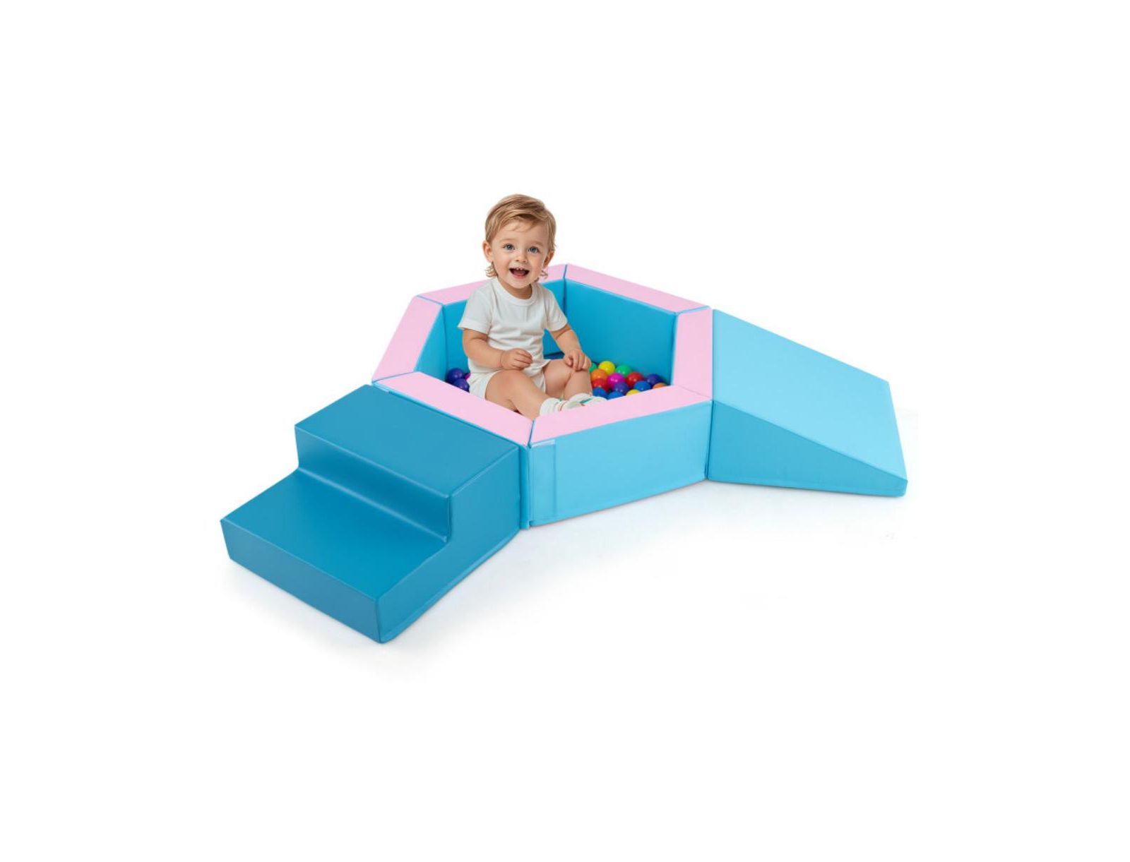 HONGGE 3 Piece Baby Foam Climbing Set with 100 Ocean Balls