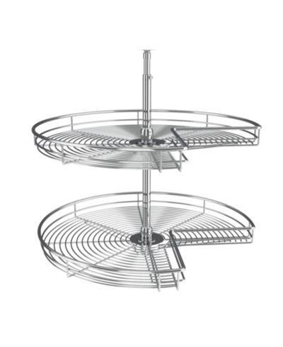 Угловой шкаф Rev-A-Shelf 28" Lazy Susan Kidney-Shaped 2-Shelf, хром, 5472-28CR