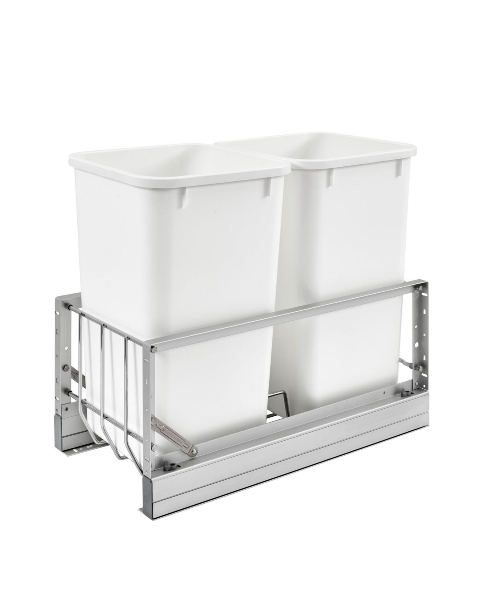 Rev-A-Shelf Double Pullout 27 qt. Kitchen Trash Can w/ Soft-Close, 5349-1527DM-2