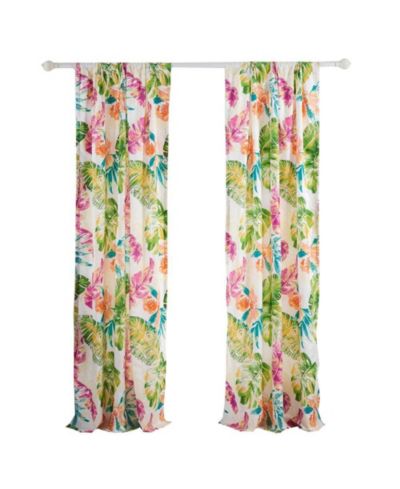 Greenland Home Fashions пара оконных панелей Tropics, 42x84", Coral