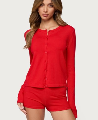 Edikted Women's Maycee Button Up Knit Cardigan