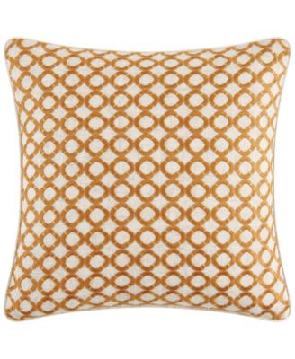 Rose Tree Bronte Square Floral Embroidery Decorative Pillow, 16" x 16"