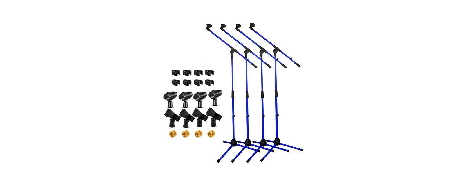 Штатив для микрофона 5 Core Heavy Duty Height Adjustable Floor Microphone Boom Arm MS 080 D-BLU 4PCS