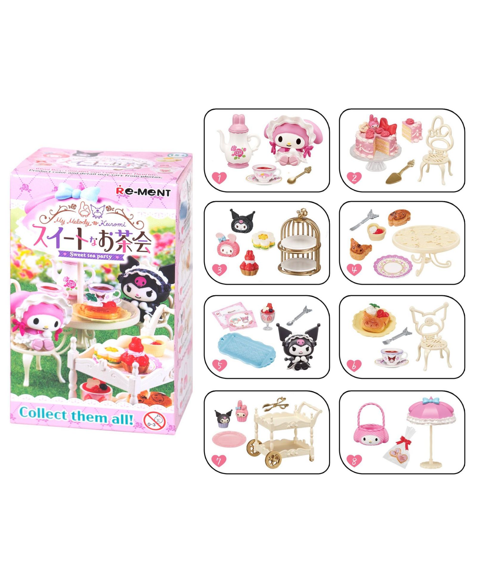 Набор миниатюр Hamee RE-MENT Cute Blind Box Diorama