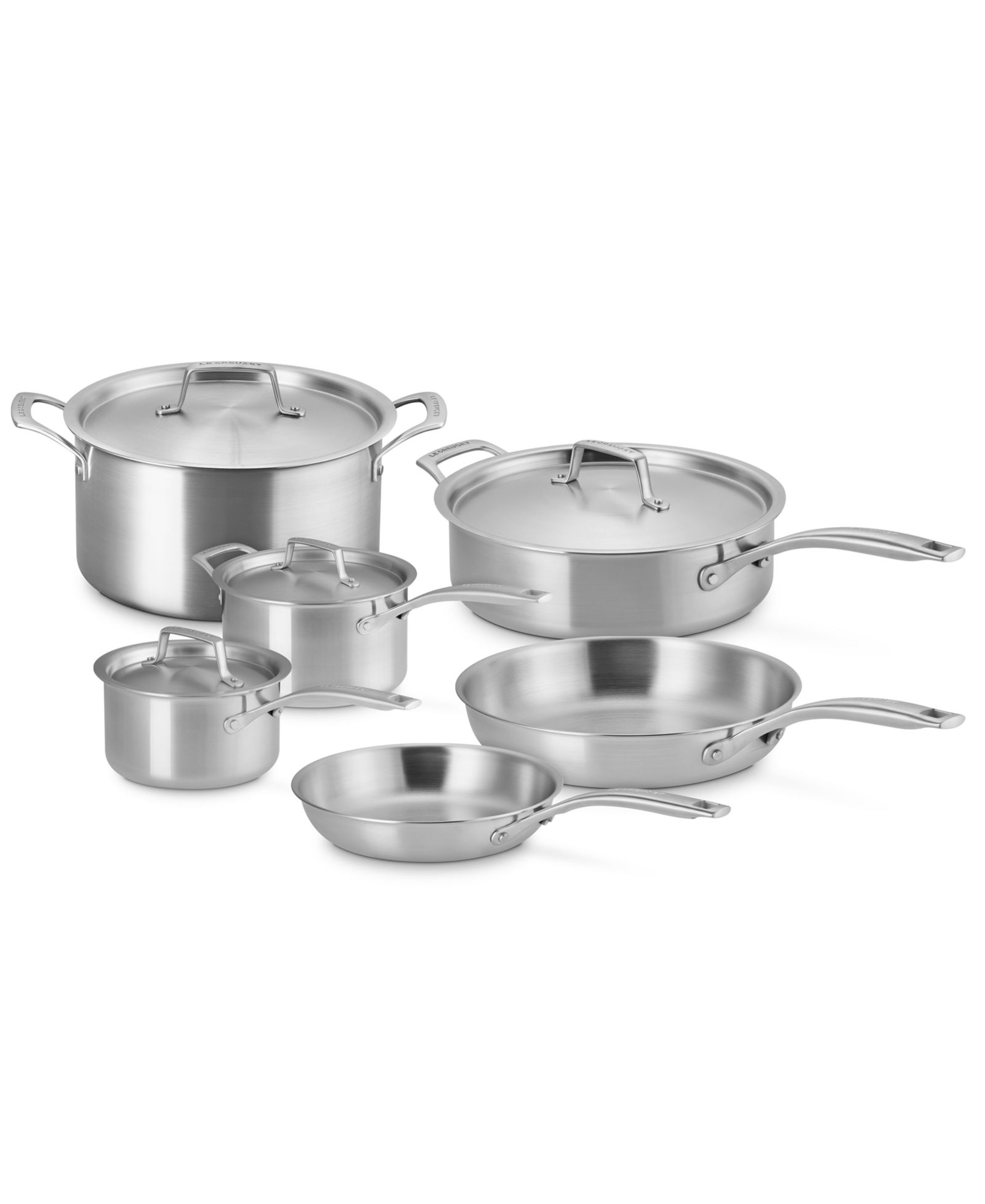 Le Creuset Essential Stainless Steel 10-Pc. Cookware Set