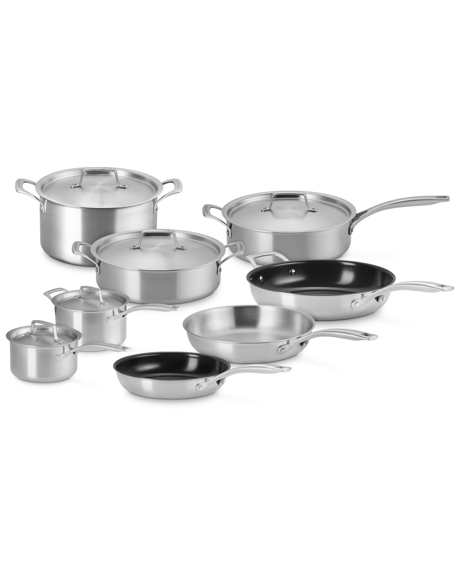 Le Creuset Essential Stainless Steel 13-Pc. Cookware Set
