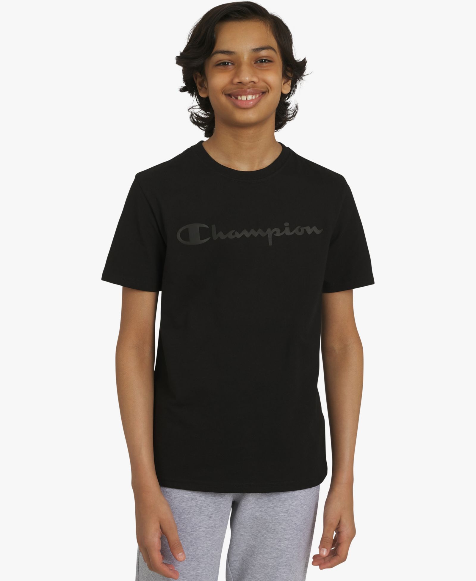 Детская футболка Champion Boys' 8-20 Silicone Logo Crewneck