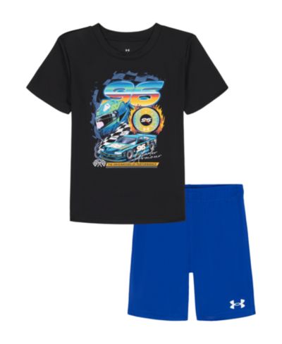 Детский комплект из футболки и шорт Under Armour Tech Race Car с длинным рукавом, 2-piece set
