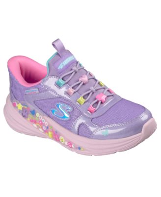 Skechers Little Girls Slip-ins Hyper-Quest Where's My Skechers Memory Foam Lifestyle Sneakers from Finish Line