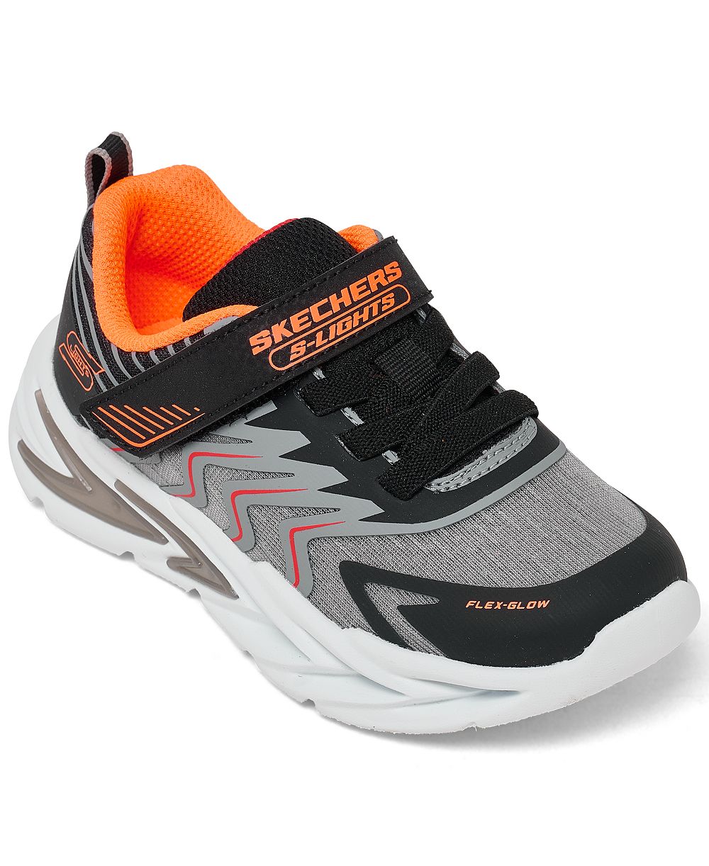 Детские кроссовки Skechers Toddler Kids Lights: Flex-Glow Ultra - Prism-Pacer с застежкой и подсветкой