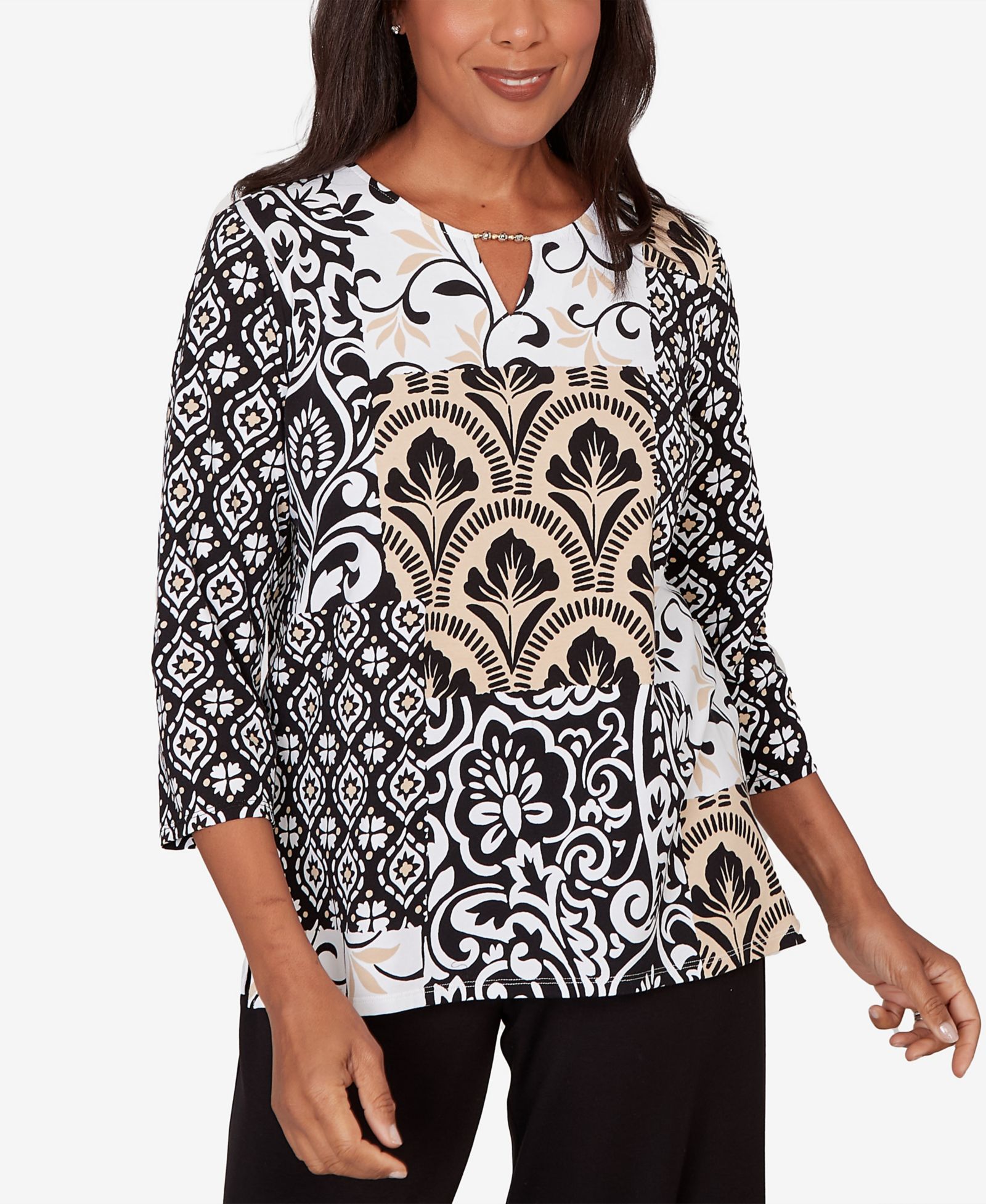 Женский топ Alfred Dunner Petite Classic Geometric