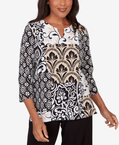 Женский топ Alfred Dunner Petite Classic Geometric