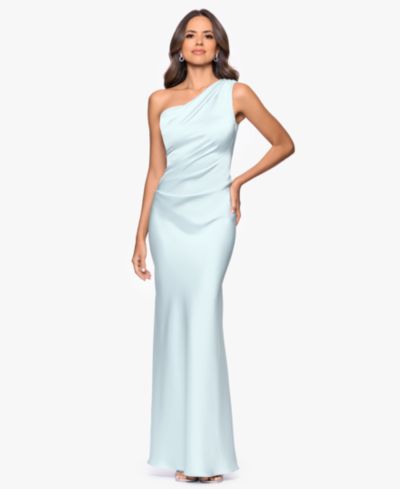 Вечернее платье Petite Betsy & Adam One-Shoulder Draped