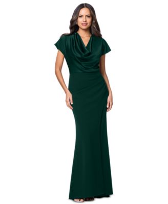 Длинное вечернее платье Betsy & Adam Petite Cowl Neck Long Ball Gown
