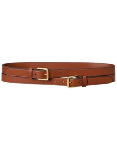 Lauren Ralph Lauren Double-Buckle Stacked Wide Belt
