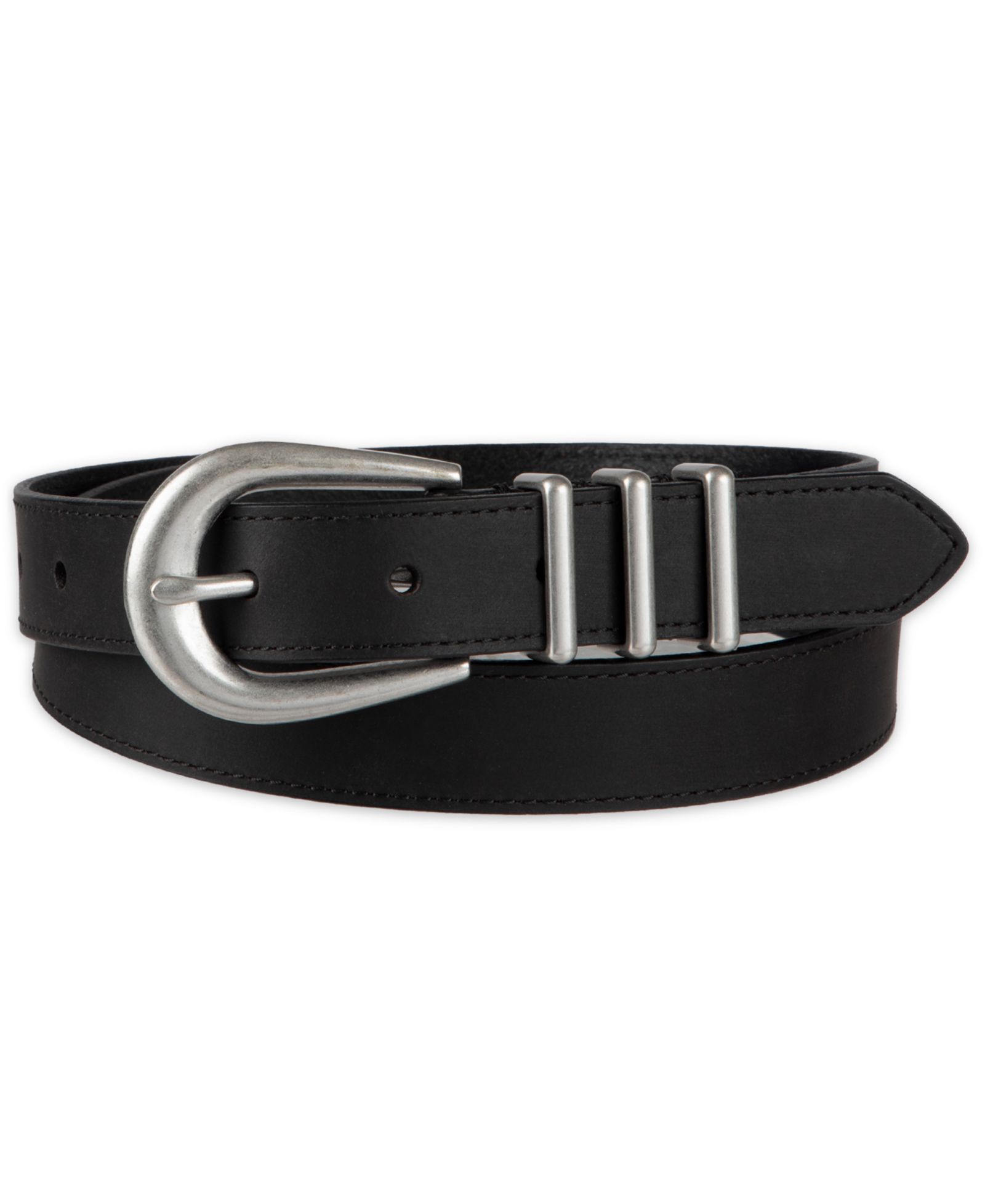 Levi's Women's Skinny Triple Metal Loop Leather Belt