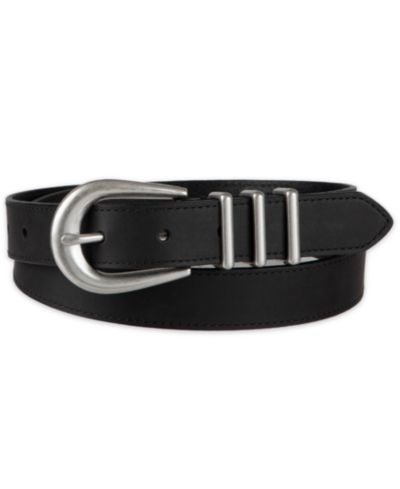 Levi's Women's Skinny Triple Metal Loop Leather Belt