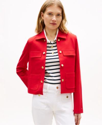 Tommy Hilfiger Женская куртка Ponte Novelty с воротником-стойкой