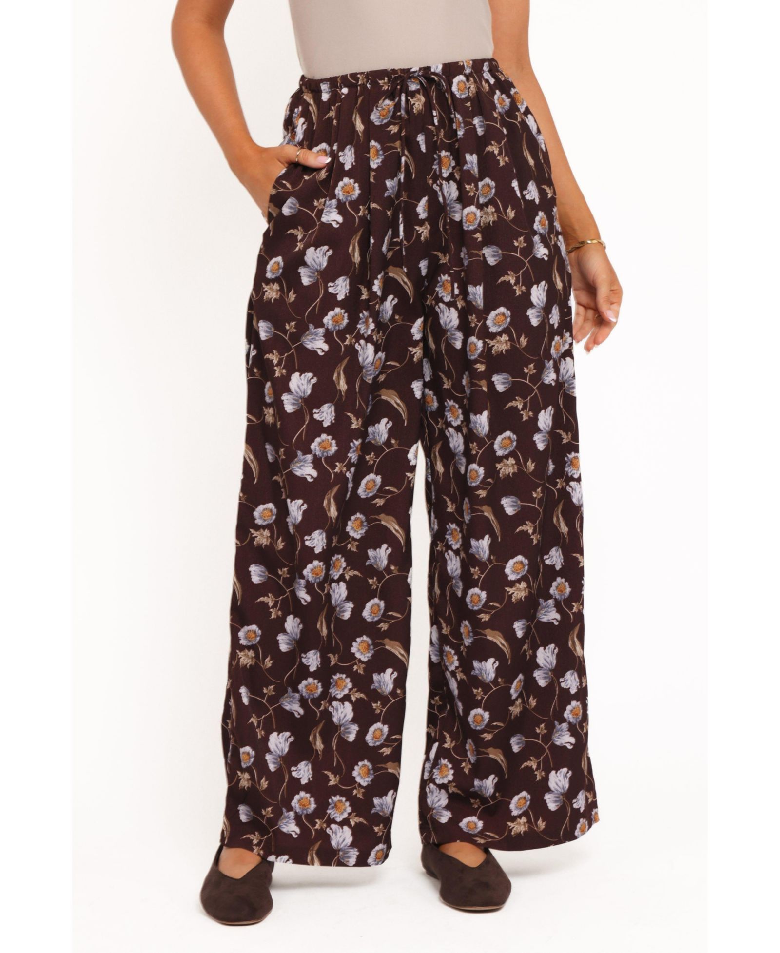 Petal and Pup Women's Calantha Wide Leg Pants - Fall Floral