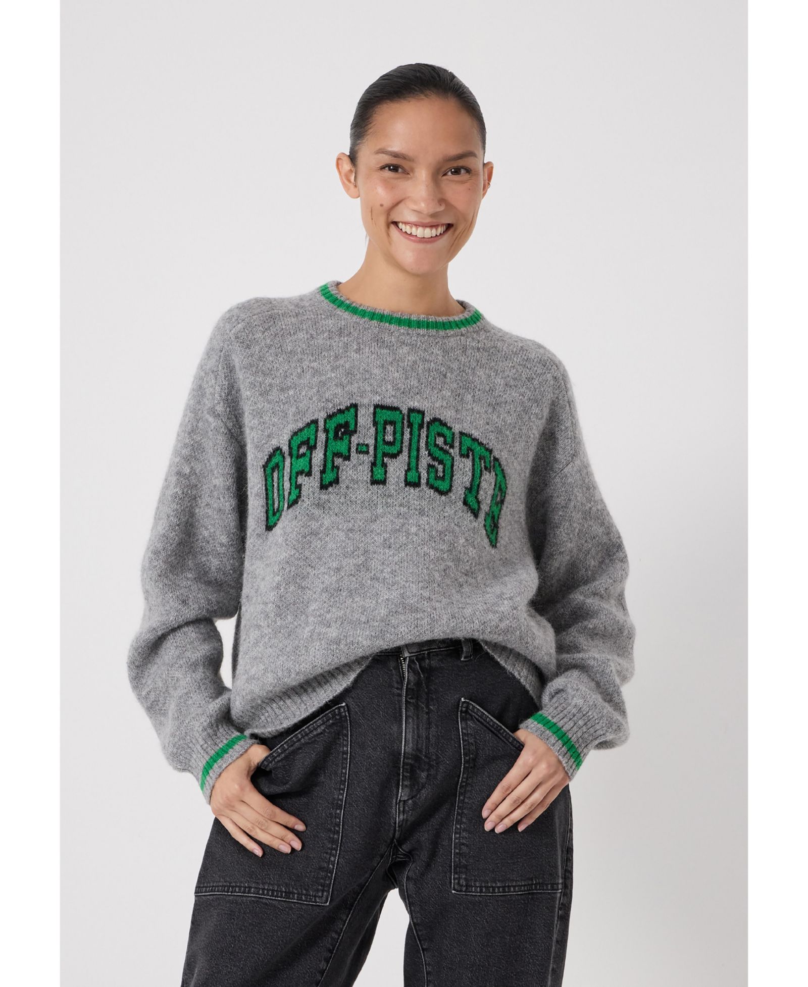 Hush Women's Ellis Wool Blend Off-Piste Motif Sweater