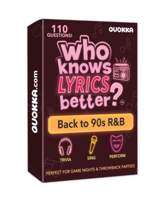 Quokka Who Knows Lyrics Better? 110 Questions 90s R&B Music Trivia Game, Ages 14+