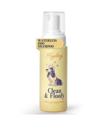FLYDOG Clean & Floofy Waterless Dry Dog Shampoo with Glove, No Rinse Spray Foam for Dogs & Puppies, Anti-Itch, Odor Control