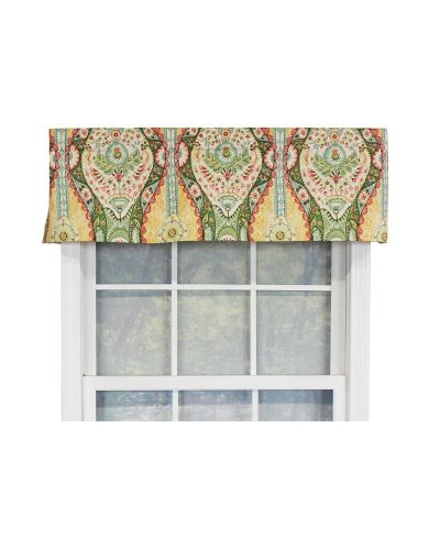RLF Home Brassiere Tailored 100% Cotton with Fully Lined 3" Rod Pocket Valnance for Windows 50" x 14"