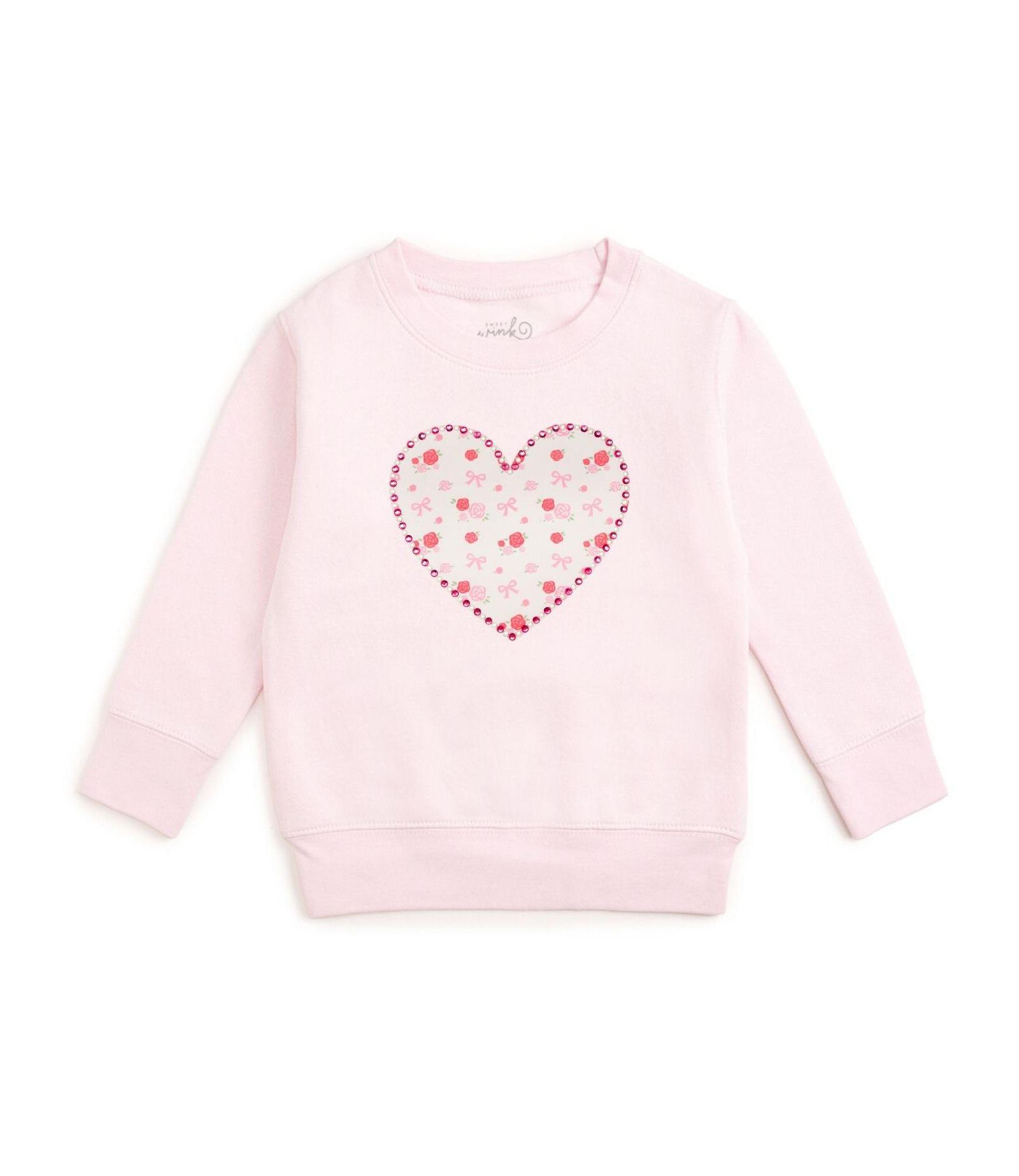 Детская толстовка Sweet Wink Dainty Rose Pearl Heart Patch