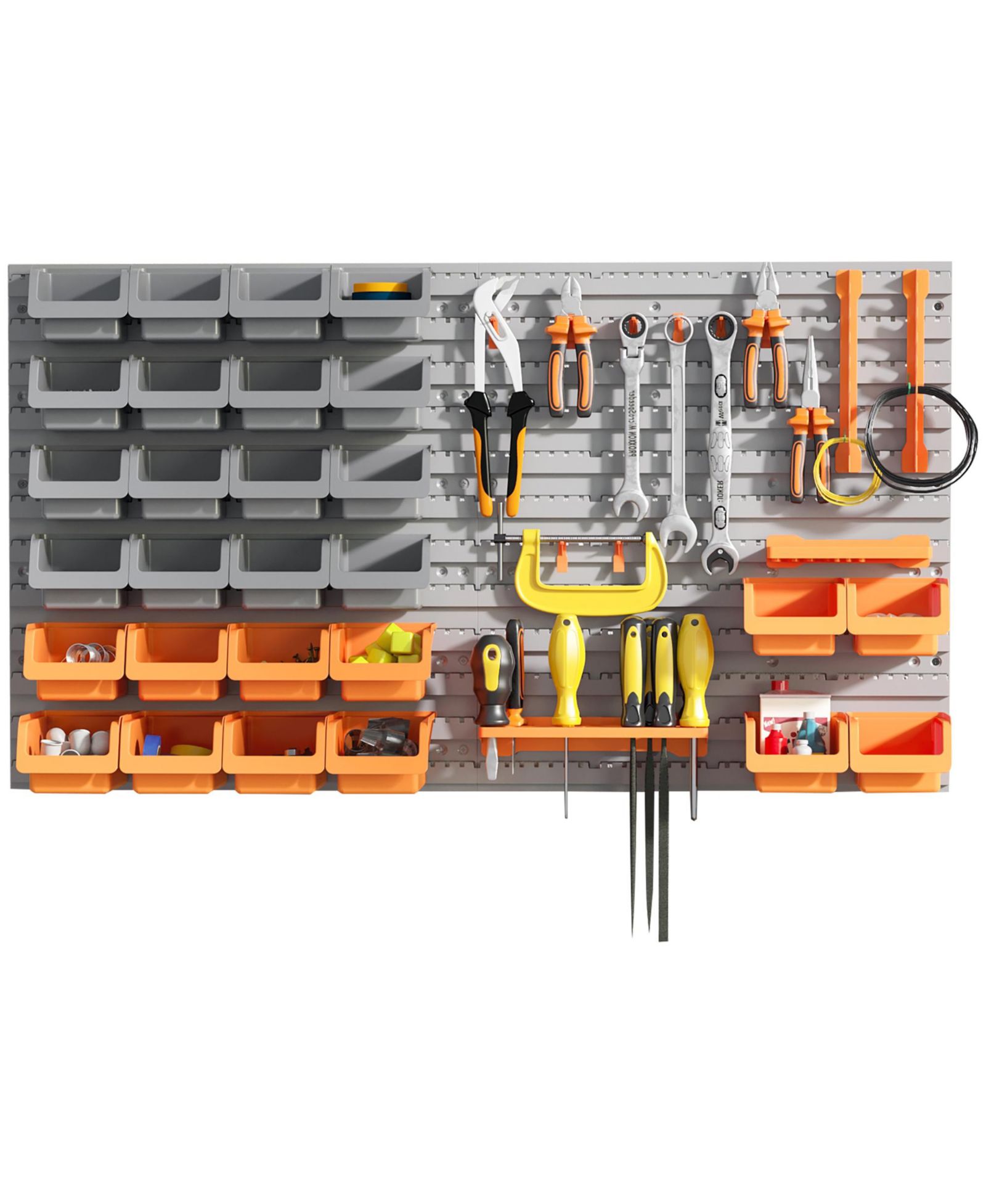 Органайзер для инструментов DURHAND Pegboard, 44 детали