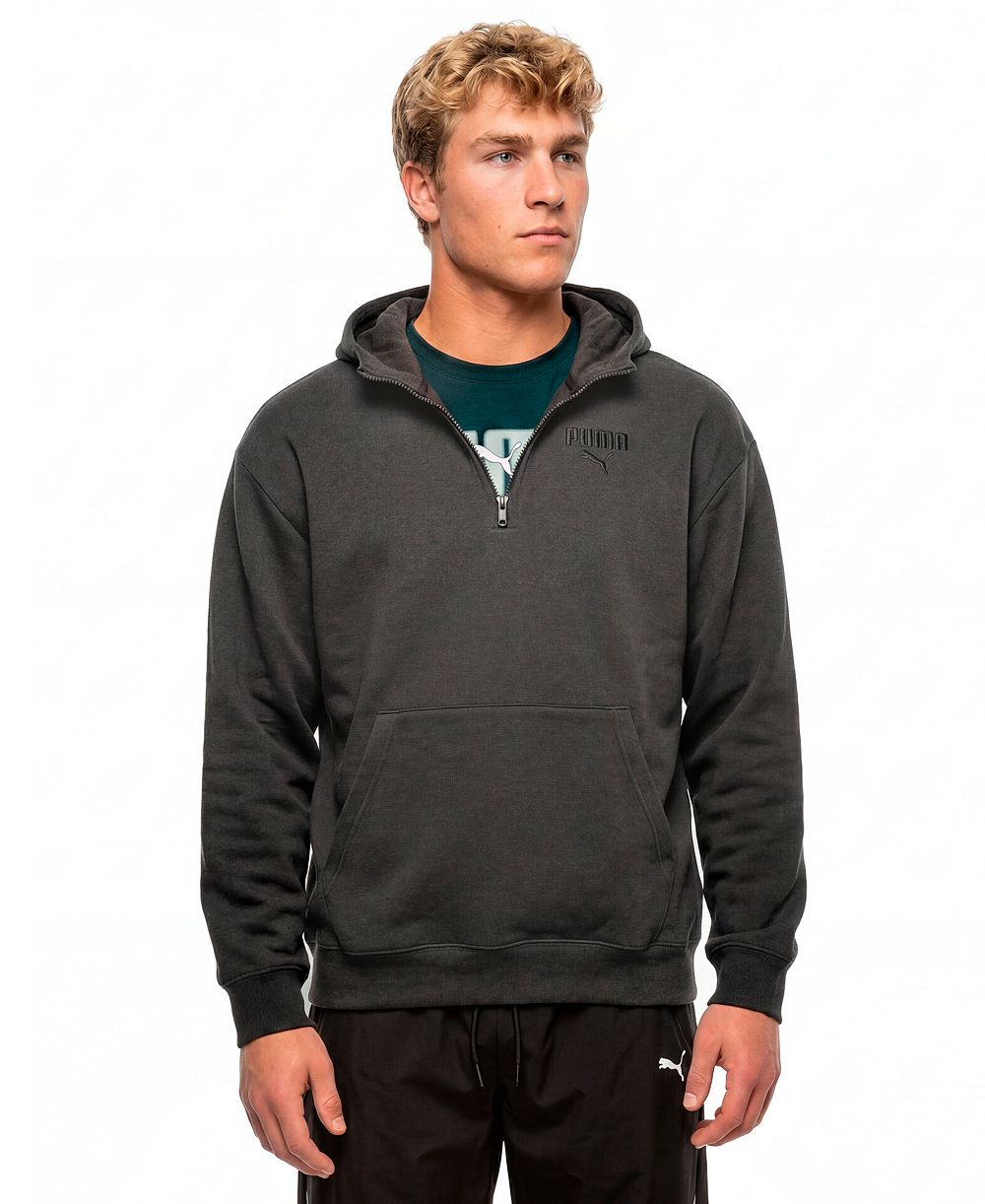 Puma Men's Embroidery Logo Half-Zip Hoodie