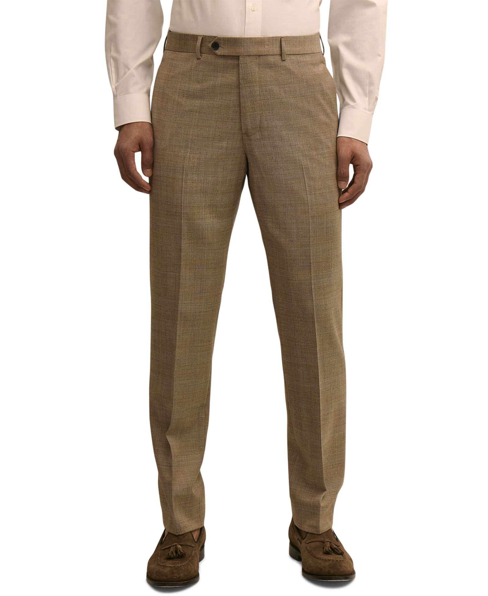 Brooks Brothers Men's Plaid Stretch Regular-Fit Suit Trousers