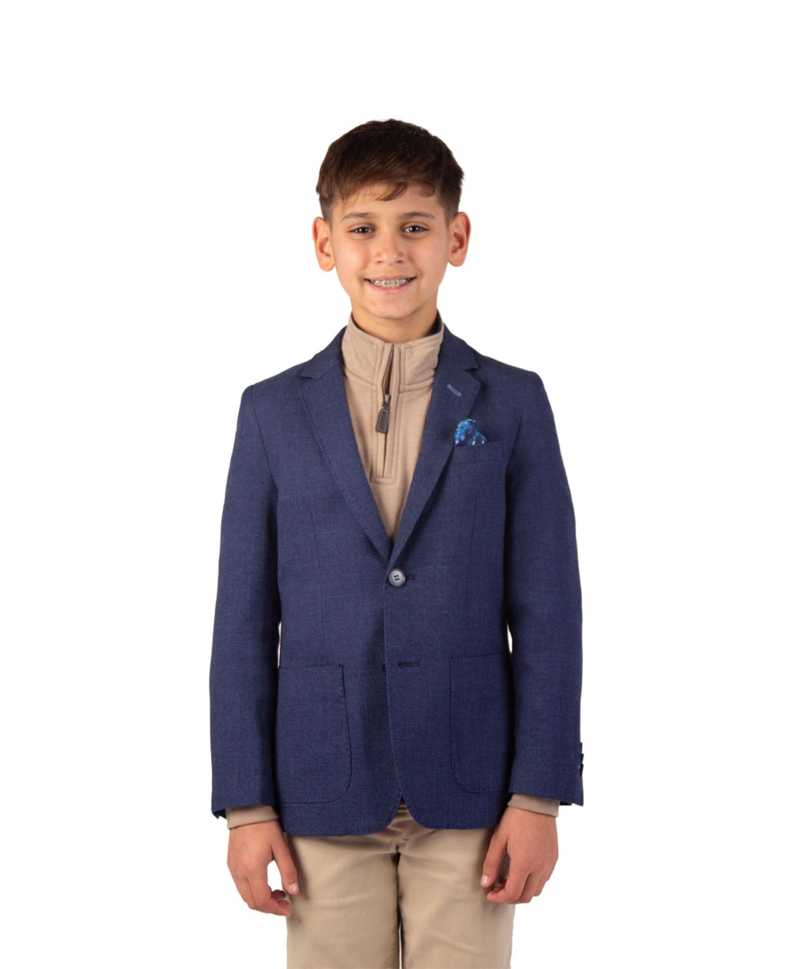 Детской спортивный пиджак Tailorbyrd Solid Slub Textured
